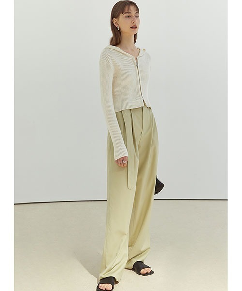 Fano Studios(ファノ ストゥディオズ)の「【Fano Studios】Buckle belt loose slacks FX21K007(スラックス・レディース・ライトベージュ・M/S/L)」の3枚目の写真