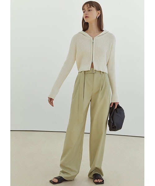Fano Studios(ファノ ストゥディオズ)の「【Fano Studios】Buckle belt loose slacks FX21K007(スラックス・レディース・ライトベージュ・M/S/L)」の5枚目の写真