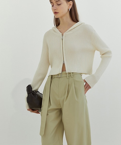 Fano Studios(ファノ ストゥディオズ)の「【Fano Studios】Buckle belt loose slacks FX21K007(スラックス・レディース・ライトベージュ・M/S/L)」の6枚目の写真