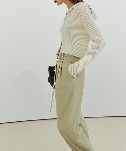 Fano Studios(ファノ ストゥディオズ)の「【Fano Studios】Buckle belt loose slacks FX21K007(スラックス・レディース・ライトベージュ・M/S/L)」の7枚目の写真
