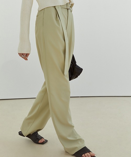 Fano Studios(ファノ ストゥディオズ)の「【Fano Studios】Buckle belt loose slacks FX21K007(スラックス・レディース・ライトベージュ・M/S/L)」の9枚目の写真