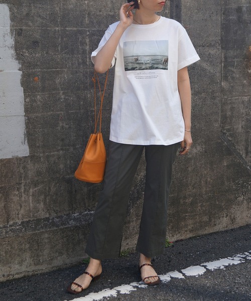 179/WG（イチナナキュウダブルジー）の「セミフレアチノパン（チノパンツ・レディース・グリーン/ベージュ・MEDIUM）」の12枚目の写真