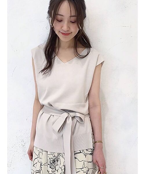 MERCURYDUO（マーキュリーデュオ）の「フラワーイレヘムノースリニットセット（ワンピース・レディース・アイボリー/ミント/ラベンダー/ベビーピンク・FREE）」の14枚目の写真