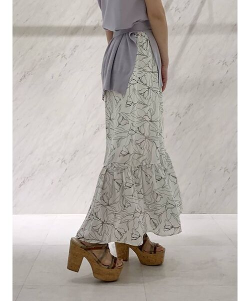 MERCURYDUO（マーキュリーデュオ）の「フラワーイレヘムノースリニットセット（ワンピース・レディース・アイボリー/ミント/ラベンダー/ベビーピンク・FREE）」の9枚目の写真