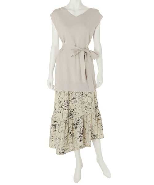 MERCURYDUO（マーキュリーデュオ）の「フラワーイレヘムノースリニットセット（ワンピース・レディース・アイボリー/ミント/ラベンダー/ベビーピンク・FREE）」の16枚目の写真