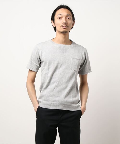 Hub&Spoke(ハブアンドスポーク)の「ガゼットニットTee(ニット/セーター・メンズ・ブラック/オフホワイト/グレー・LARGE/MEDIUM)」の3枚目の写真