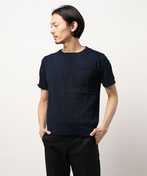 Hub&Spoke(ハブアンドスポーク)の「ガゼットニットTee(ニット/セーター・メンズ・ブラック/オフホワイト/グレー・LARGE/MEDIUM)」の2枚目の写真