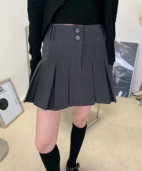 HALEY PESCA（ヘーリーペスカ）の「HALEY PESCA/ミニプリーツスカート（スカート・レディース・ブラック/グレー・SMALL/MEDIUM）」の8枚目の写真