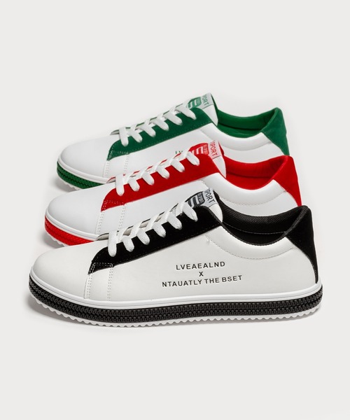 SVEC（シュベック）の「レトロ カラーリング ローカット ローテクスニーカー（スニーカー・メンズ・レッド/グリーン/ブラック・44/40/42/43/41）」の2枚目の写真