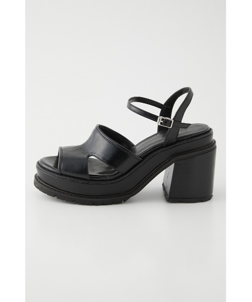 SLY（スライ）の「CUT OUT CHUNK HEEL SANDAL チャンキーヒール