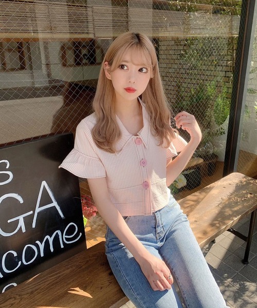 Voyage titty&Co.PETIT（ボヤージュティティアンドコープチ）の「【Voyage titty&Co.】チュールスリットデニムPT（デニムパンツ・レディース・インディゴブルー・FREE）」の3枚目の写真