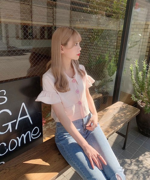 Voyage titty&Co.PETIT（ボヤージュティティアンドコープチ）の「【Voyage titty&Co.】チュールスリットデニムPT（デニムパンツ・レディース・インディゴブルー・FREE）」の8枚目の写真