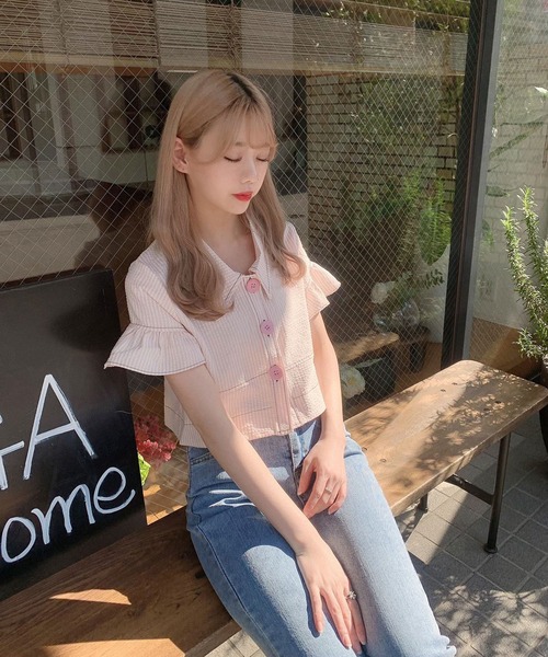 Voyage titty&Co.PETIT（ボヤージュティティアンドコープチ）の「【Voyage titty&Co.】チュールスリットデニムPT（デニムパンツ・レディース・インディゴブルー・FREE）」の9枚目の写真