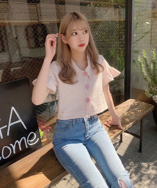 Voyage titty&Co.PETIT（ボヤージュティティアンドコープチ）の「【Voyage titty&Co.】チュールスリットデニムPT（デニムパンツ・レディース・インディゴブルー・FREE）」の10枚目の写真