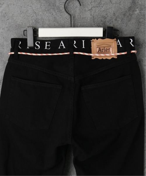 ARIES(アリーズ)の「【ARIES / アリーズ】 LOGO PRINT WAISTBAND LILLY JEANS(デニムパンツ・メンズ・ブラック・28/30/32)」の4枚目の写真