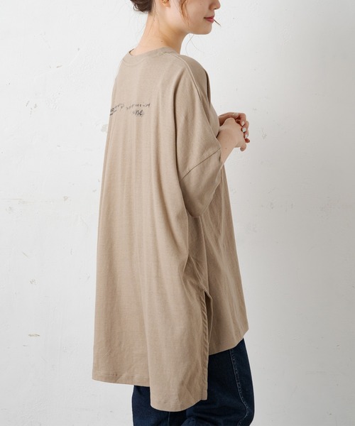 PUAL CE CIN(ピュアルセシン)の「バックプリントチュニック(Tシャツ/カットソー・レディース・チャコール/ライトベージュ/オリーブ系/ピンク系その他・FREE)」の17枚目の写真