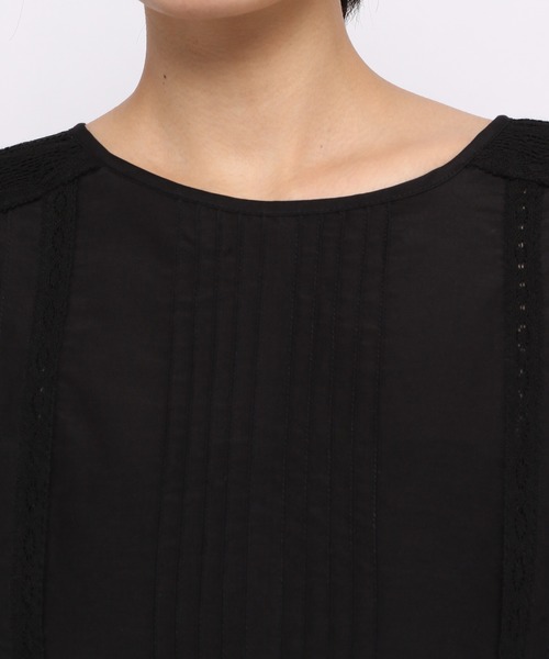 LEPSIM（レプシィム）の「綿シルクレースブラウス　954070（シャツ/ブラウス・レディース・オフホワイト/ブラック・MEDIUM/LARGE）」の12枚目の写真