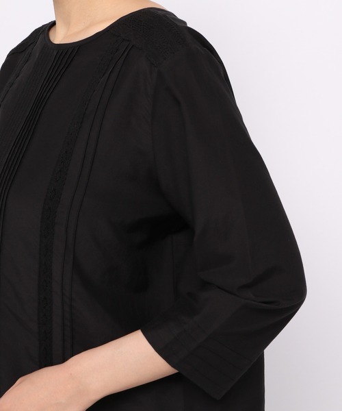 LEPSIM（レプシィム）の「綿シルクレースブラウス　954070（シャツ/ブラウス・レディース・オフホワイト/ブラック・MEDIUM/LARGE）」の13枚目の写真