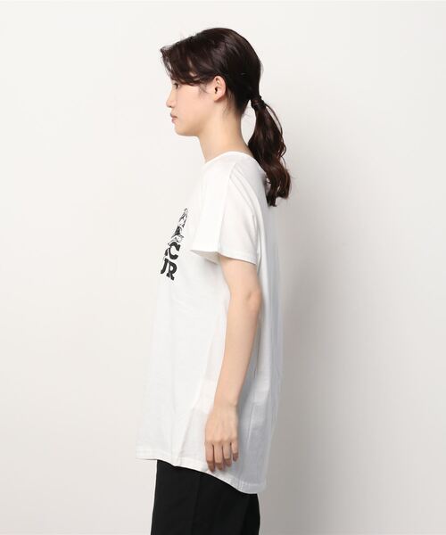 HYSTERIC GLAMOUR(ヒステリックグラマー)の「LIGHTNING TYPE WOMAN Tシャツ(Tシャツ/カットソー・レディース・ホワイト/ブラック/イエロー・FREE)」の4枚目の写真