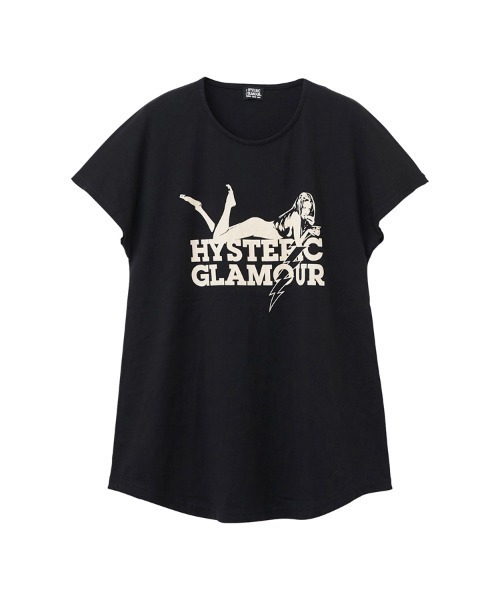 HYSTERIC GLAMOUR(ヒステリックグラマー)の「LIGHTNING TYPE WOMAN Tシャツ(Tシャツ/カットソー・レディース・ホワイト/ブラック/イエロー・FREE)」の3枚目の写真