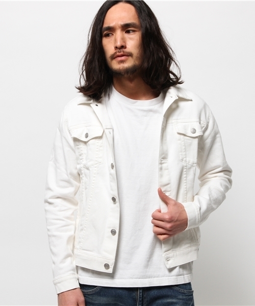 WEGO(ウィゴー)の「WEGO/ホワイトデニムジャケット(デニムジャケット・メンズ・ホワイト・LARGE/MEDIUM)」の5枚目の写真