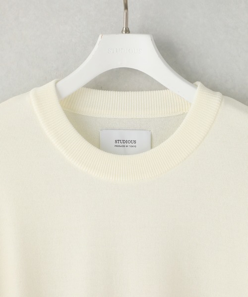 STUDIOUS（ステュディオス）の「半袖ニット（ニット/セーター・メンズ・グレー・1）」の9枚目の写真
