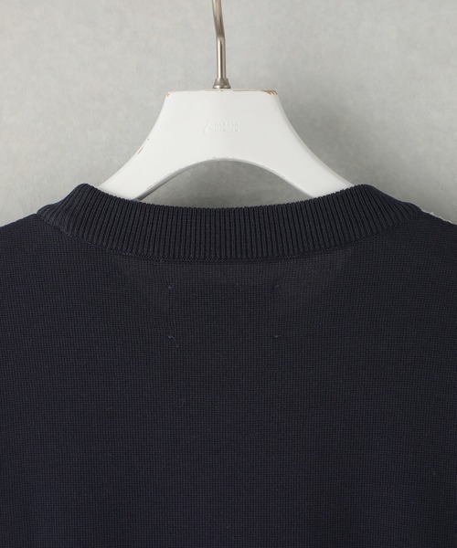 STUDIOUS（ステュディオス）の「半袖ニット（ニット/セーター・メンズ・グレー・1）」の7枚目の写真