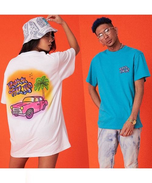 RAZZIS(ラズ)の「『RAZZIS/ラズイズ』車プリントクルーネック半袖Tシャツ (Tシャツ/カットソー・メンズ・ホワイト/ブルー/チャコール・M/XL/L)」の4枚目の写真