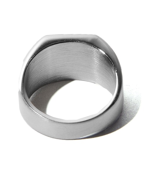 MinoriTY（マイノリティ）の「スチールフラットスクウェアリング メンズ ウィメンズ（リング・メンズ・ブラック/シルバー・S/M/XS）」の7枚目の写真