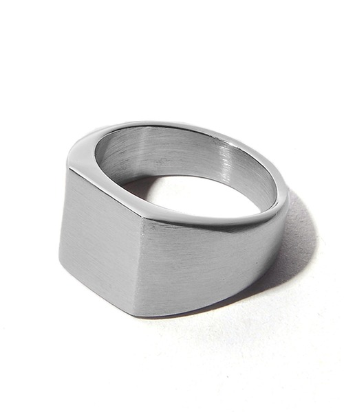 MinoriTY（マイノリティ）の「スチールフラットスクウェアリング メンズ ウィメンズ（リング・メンズ・ブラック/シルバー・S/M/XS）」の9枚目の写真