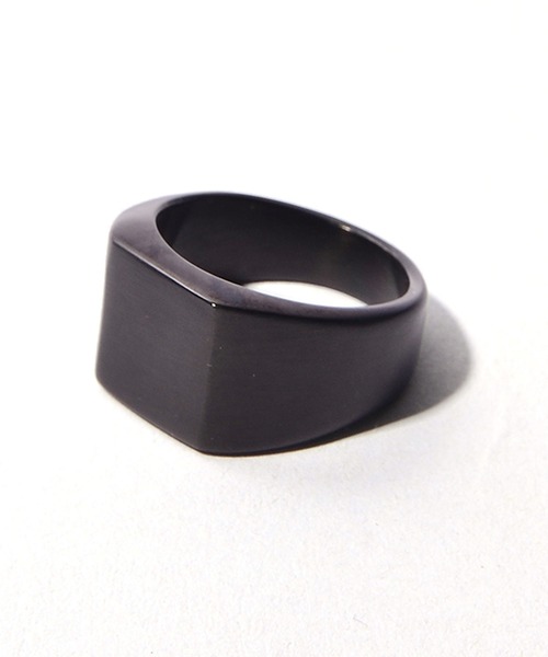 MinoriTY（マイノリティ）の「スチールフラットスクウェアリング メンズ ウィメンズ（リング・メンズ・ブラック/シルバー・S/M/XS）」の8枚目の写真
