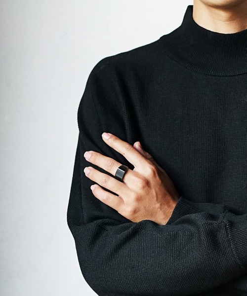 MinoriTY（マイノリティ）の「スチールフラットスクウェアリング メンズ ウィメンズ（リング・メンズ・ブラック/シルバー・S/M/XS）」の12枚目の写真