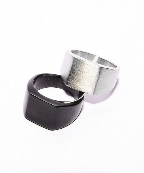 MinoriTY（マイノリティ）の「スチールフラットスクウェアリング メンズ ウィメンズ（リング・メンズ・ブラック/シルバー・S/M/XS）」の18枚目の写真