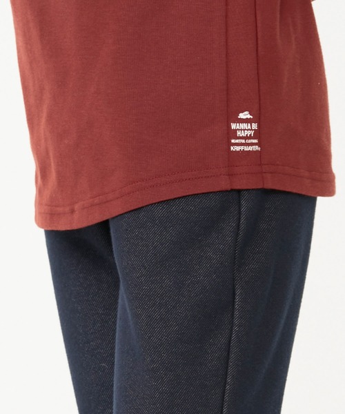 KRIFF MAYER Kid's Collection（クリフメイヤーキッズコレクション）の「ぬくテクポケTEE（Tシャツ/カットソー・キッズ・ネイビー/ブラウン/ブルーグリーン/レンガ・120/130/140/150/160/170）」の15枚目の写真