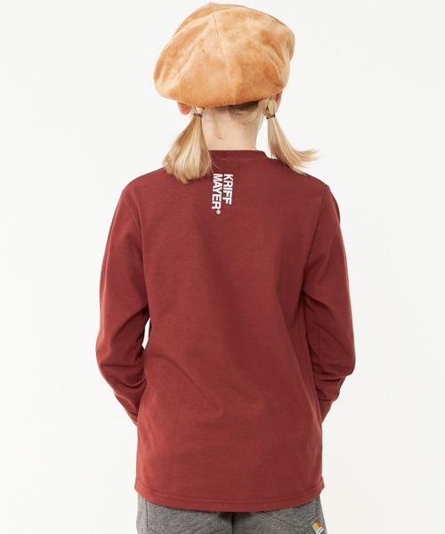 KRIFF MAYER Kid's Collection（クリフメイヤーキッズコレクション）の「ぬくテクポケTEE（Tシャツ/カットソー・キッズ・ネイビー/ブラウン/ブルーグリーン/レンガ・120/130/140/150/160/170）」の10枚目の写真