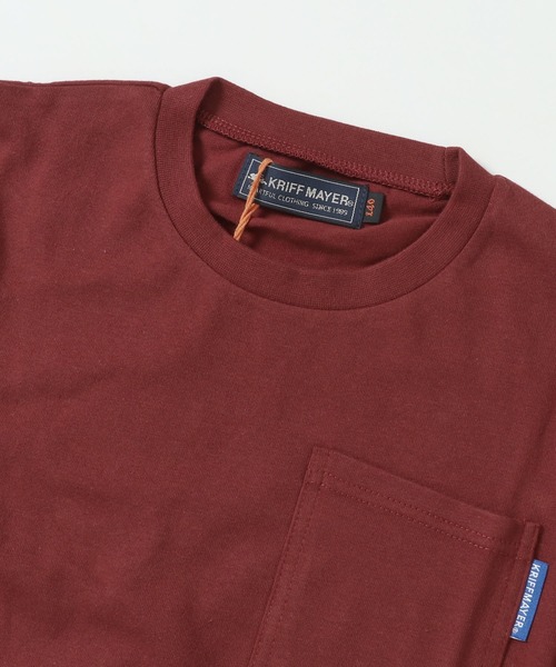 KRIFF MAYER Kid's Collection（クリフメイヤーキッズコレクション）の「ぬくテクポケTEE（Tシャツ/カットソー・キッズ・ネイビー/ブラウン/ブルーグリーン/レンガ・120/130/140/150/160/170）」の13枚目の写真