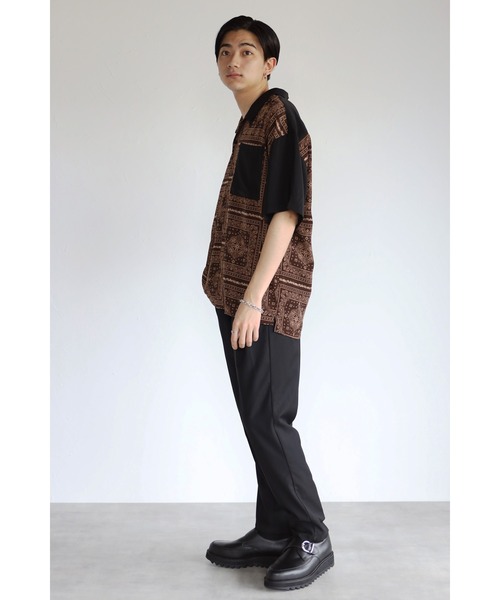 CREARE -LINO-(クレアーレリノ)の「バンダナ柄 オーバーサイズ オープンカラーシャツ<ユニセックス>(シャツ/ブラウス・メンズ・ブラック/ブラウン・M/L)」の17枚目の写真