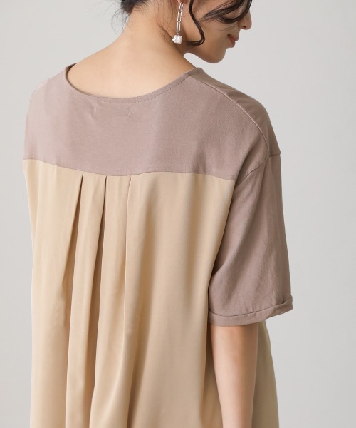 Bou Jeloud（ブージュルード）の「ＡラインバックタックＴＯＰＳ（Tシャツ/カットソー・レディース・ブラック/オフホワイト/オリーブ/モカ・FREE）」の13枚目の写真