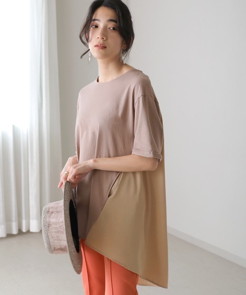 Bou Jeloud（ブージュルード）の「ＡラインバックタックＴＯＰＳ（Tシャツ/カットソー・レディース・ブラック/オフホワイト/オリーブ/モカ・FREE）」の14枚目の写真
