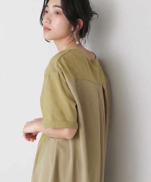 Bou Jeloud（ブージュルード）の「ＡラインバックタックＴＯＰＳ（Tシャツ/カットソー・レディース・ブラック/オフホワイト/オリーブ/モカ・FREE）」の9枚目の写真