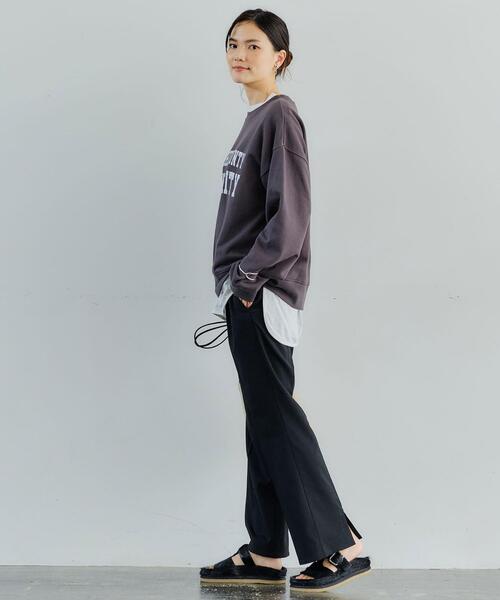 green label relaxing（グリーンレーベルリラクシング）の「BEAUTY スリット パンツ（その他パンツ・レディース・ブラック/パープル/ブラウン/ライム・38/36/34/40/42）」の21枚目の写真