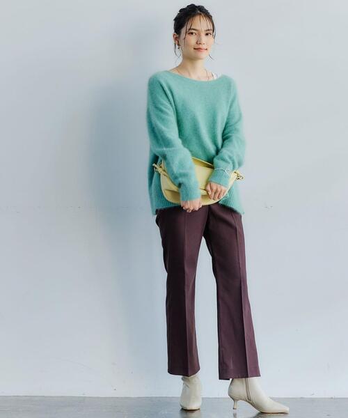 green label relaxing（グリーンレーベルリラクシング）の「BEAUTY スリット パンツ（その他パンツ・レディース・ブラック/パープル/ブラウン/ライム・38/36/34/40/42）」の18枚目の写真