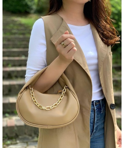 BASE（ベース）の「レディースハンドバッグ（ハンドバッグ・レディース・キャメル/ライトブルー/ライトグリーン/ブラック/アイボリー/ベージュ/イエロー・FREE）」の3枚目の写真