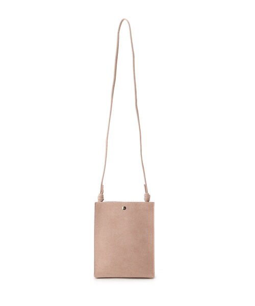 SHOO・LA・RUE（シューラルー）の「◆ヌバック風スクエアショルダー（ショルダーバッグ・レディース・チャコールグレー/ベージュ/ライトパープル/ベビーピンク・00）」の4枚目の写真