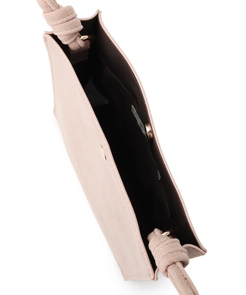 SHOO・LA・RUE（シューラルー）の「◆ヌバック風スクエアショルダー（ショルダーバッグ・レディース・チャコールグレー/ベージュ/ライトパープル/ベビーピンク・00）」の6枚目の写真