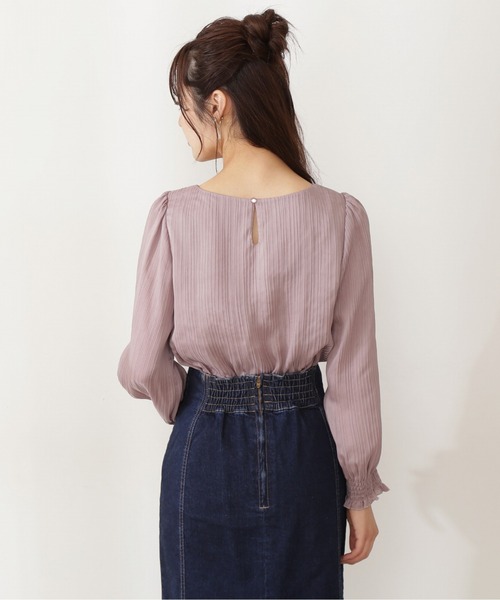 PROPORTION BODY DRESSING（プロポーションボディドレッシング）の「ランダムプリーツシャーリングブラウス / 1211210911（シャツ/ブラウス・レディース・ホワイト系その他/ブラウン系その他/ブラウン・MEDIUM/SMALL）」の5枚目の写真