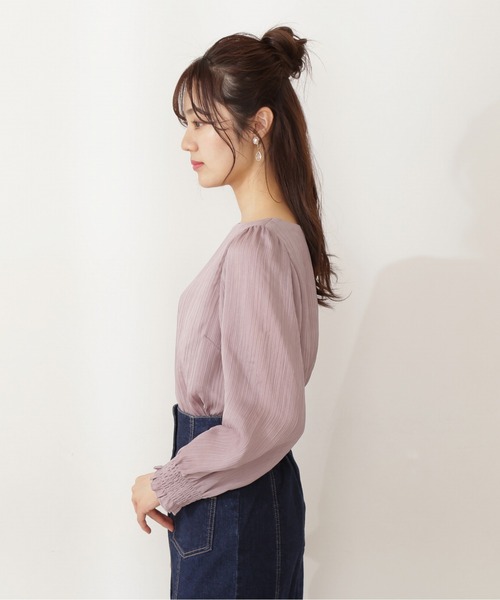 PROPORTION BODY DRESSING（プロポーションボディドレッシング）の「ランダムプリーツシャーリングブラウス / 1211210911（シャツ/ブラウス・レディース・ホワイト系その他/ブラウン系その他/ブラウン・MEDIUM/SMALL）」の6枚目の写真