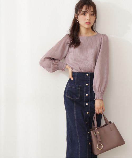 PROPORTION BODY DRESSING（プロポーションボディドレッシング）の「ランダムプリーツシャーリングブラウス / 1211210911（シャツ/ブラウス・レディース・ホワイト系その他/ブラウン系その他/ブラウン・MEDIUM/SMALL）」の7枚目の写真