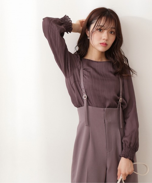 PROPORTION BODY DRESSING（プロポーションボディドレッシング）の「ランダムプリーツシャーリングブラウス / 1211210911（シャツ/ブラウス・レディース・ホワイト系その他/ブラウン系その他/ブラウン・MEDIUM/SMALL）」の8枚目の写真