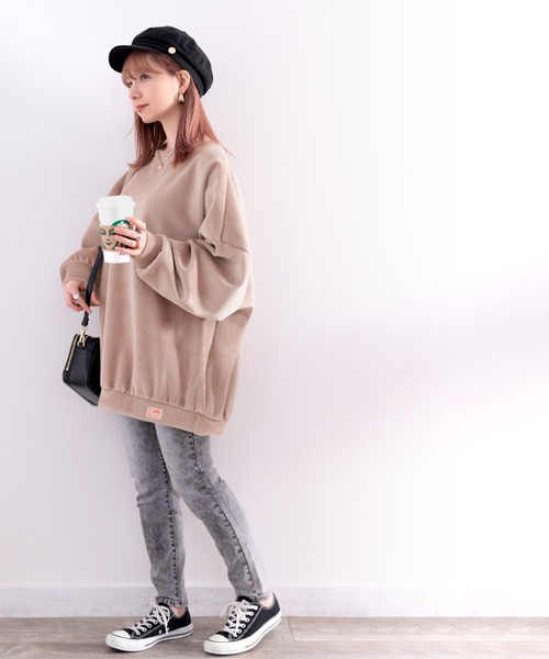 Java（ジャバ）の「《JaVaジャバ コラボ》ベロアで魅せる大人カジュアル。2wayリバーシブルベロアプルオーバー（スウェット・レディース・ブラック/ベージュ/グレー/モカ・MEDIUM/LARGE/X-LARGE）」の11枚目の写真